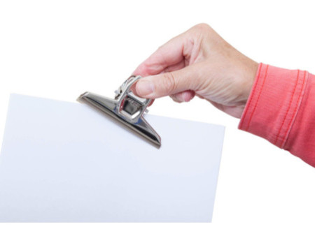 MAUL Pince-lettres en métal, nickelé, largeur: 95 m