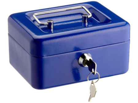 WEDO Caisse avec clip, (L)152 x (P)115 x (H)80 mm, bleu