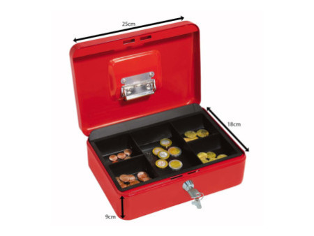 WEDO Caisse avec clip, (L)250 x (P)180 x (H)90 mm, rouge