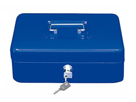 WEDO Caisse avec clip, (L)250 x (P)180 x (H)90 mm, bleu
