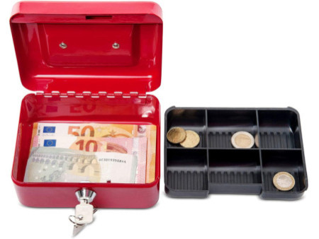 MAUL Caisse à monnaie, (L)152 x (P)125 x (H)81 mm, rouge