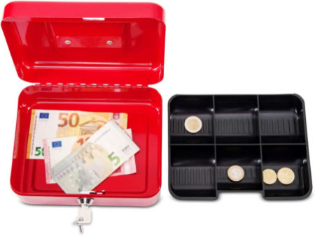 MAUL Caisse à monnaie, (L)200 x (P)170 x (H)90 mm, rouge