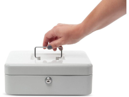 MAUL Caisse à monnaie, (L)250 x (P)190 x (H)90 mm, blanc