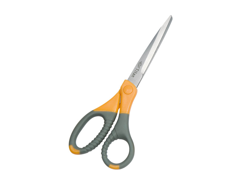 WEDO Ciseaux TITANE plus, pointu, longueur: 180mm,gris/jaune