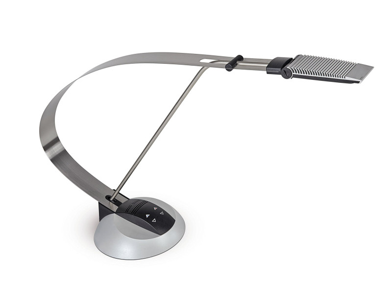 MAUL Lampe de bureau à LED MAULprimus, dimmable, argent/noir