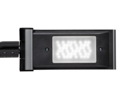 MAUL Lampe de bureau à LED Maulsolaris, socle, argent