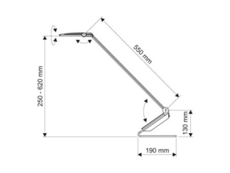 MAUL Lampe de bureau à LED Maulsolaris, socle, argent