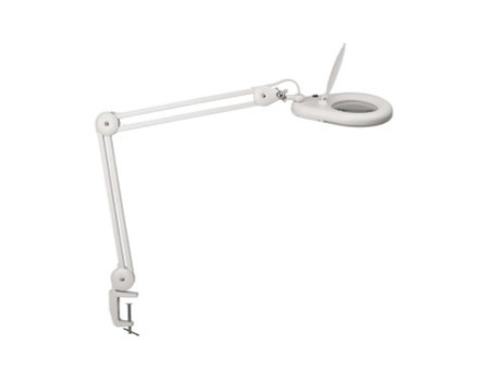 MAUL Lampe loupe à LED MAULviso, avec pince, blanc