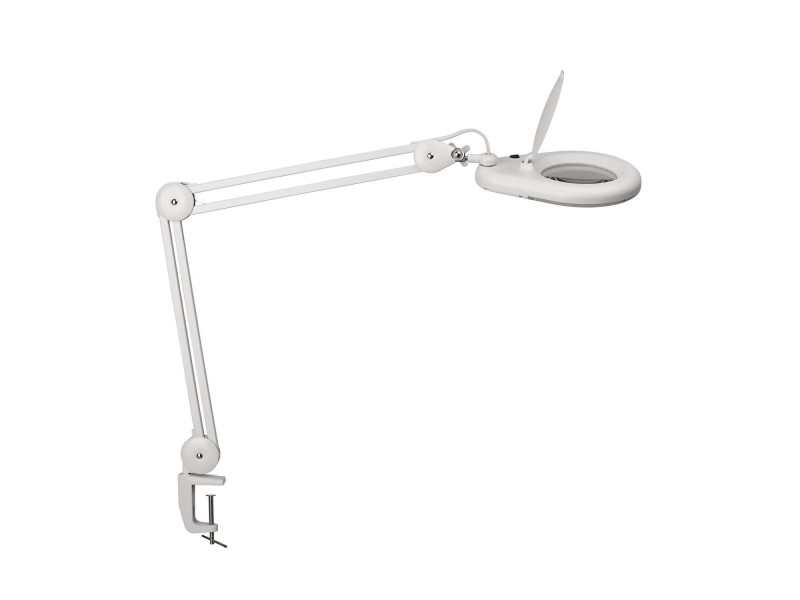 MAUL Lampe loupe à LED MAULviso, avec pince, blanc