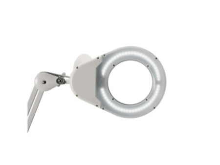 MAUL Lampe loupe à LED MAULviso, avec pince, blanc