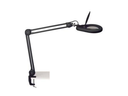MAUL Lampe loupe à LED MAULviso, avec pince, noir