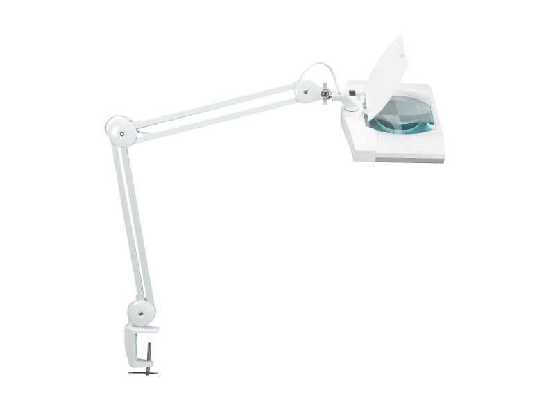 MAUL Lampe loupe à LED MAULvitrum, avec pince, blanc