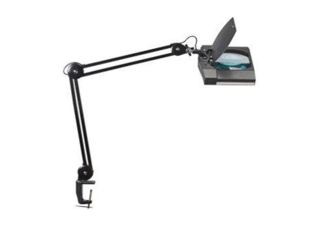 MAUL Lampe loupe à LED MAULvitrum, avec pince, noir