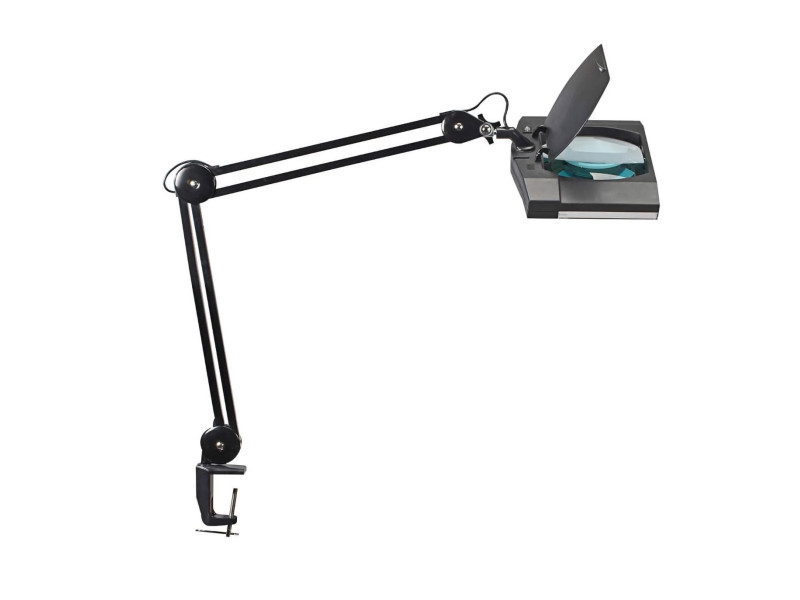 MAUL Lampe loupe à LED MAULvitrum, avec pince, noir