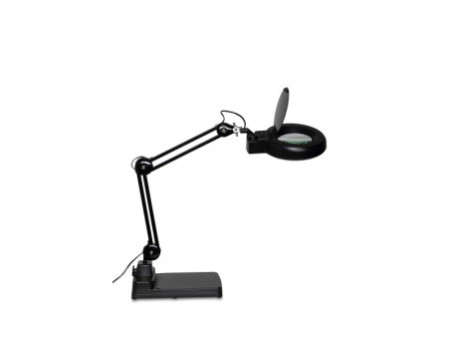 MAUL Lampe loupe à LED MAULviso, sur socle, noir