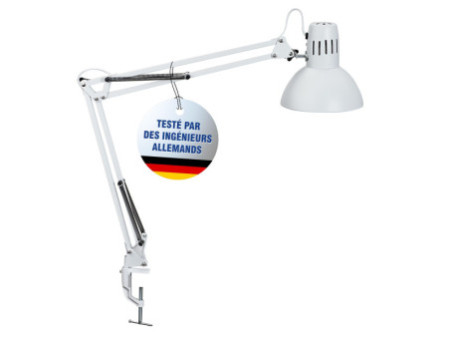 MAUL Lampe de bureau MAULstudy, avec pince, blanc