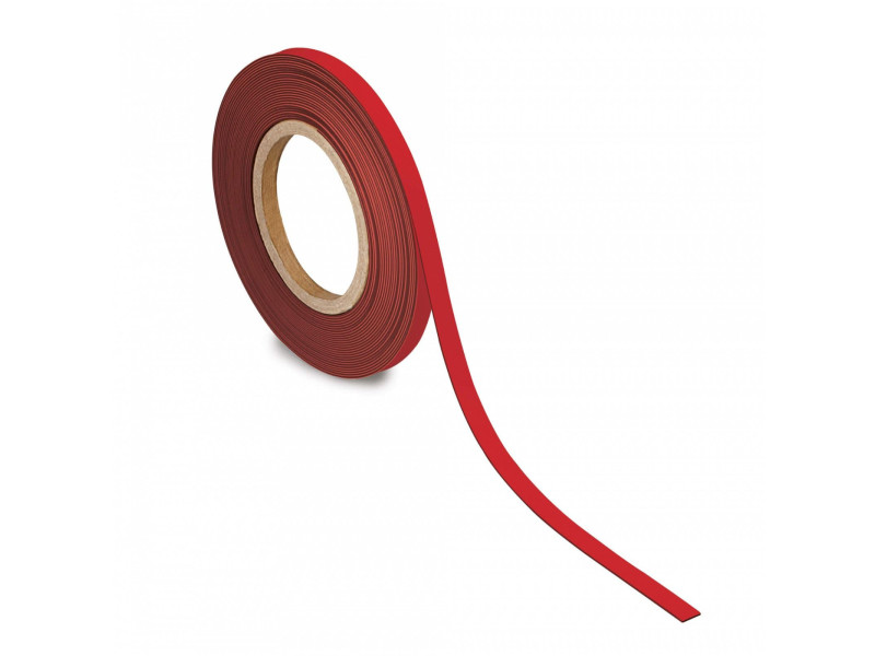 MAUL Ruban magnétique, 10 mm x 10 m, épaisseur: 1 mm, rouge