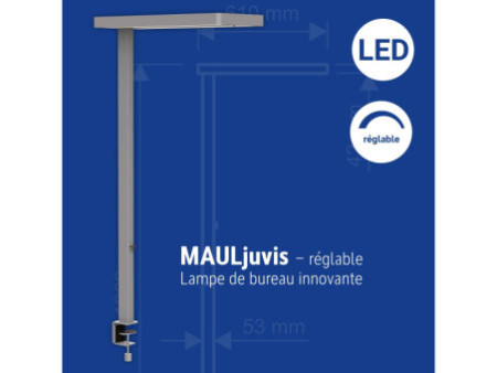 MAUL Lampadaire de bureau à LED MAULjuvis sensor, pince