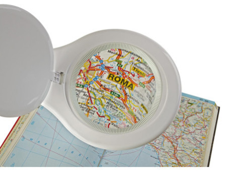 MAUL Lampe loupe à LED MAULmakro, pied de serrage, blanc
