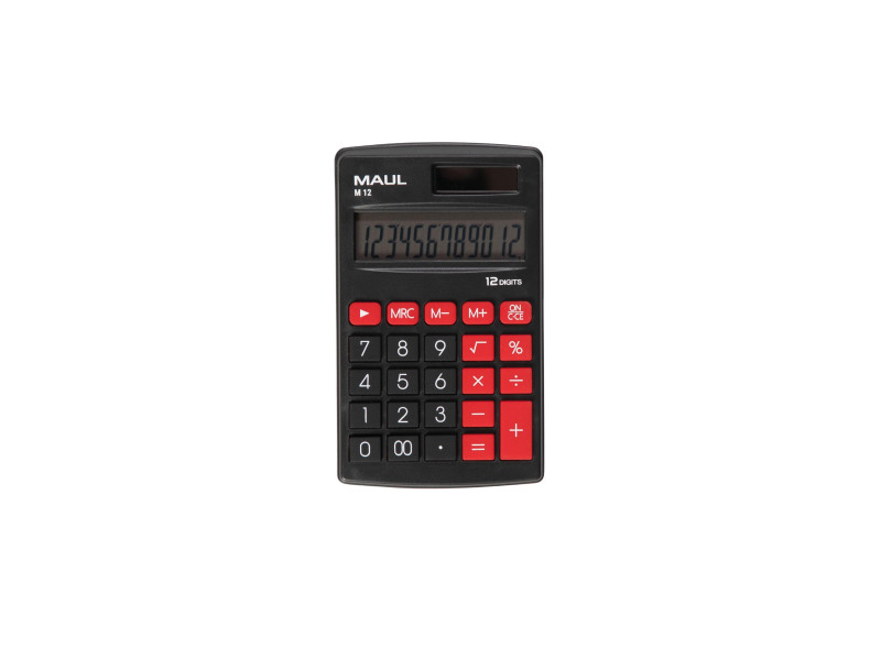 MAUL Calculatrice de poche M 12, 12 chiffres, noir
