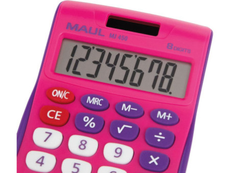 MAUL Calculatrice de bureau MJ 450, 8 chiffres, rose