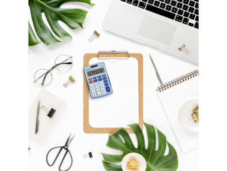 MAUL Calculatrice de bureau MJ 450, 8 chiffres, bleu clair