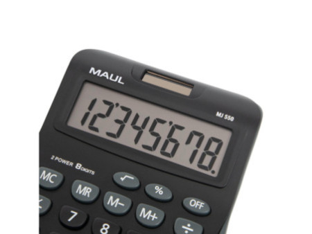 MAUL Calculatrice de bureau MJ 550, 8 chiffres, noir