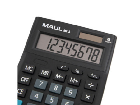 MAUL Calculatrice de bureau MC 8, 8 chiffres, noir