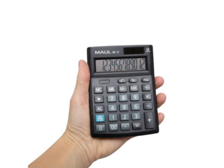 MAUL Calculatrice de bureau MC 12, 12 chiffres, noir