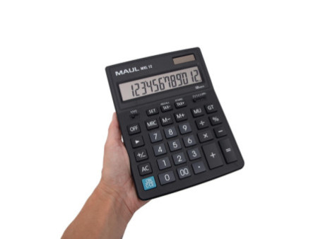 MAUL Calculatrice de bureau MXL 12, 12 chiffres, noir