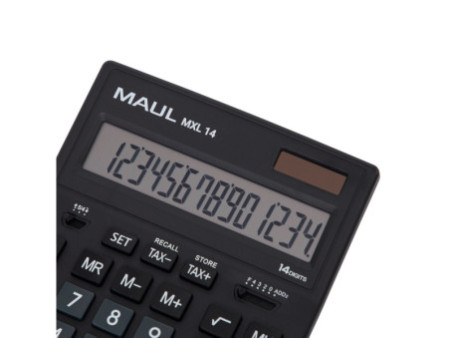 MAUL Calculatrice de bureau MXL 14, 14 chiffres, noir