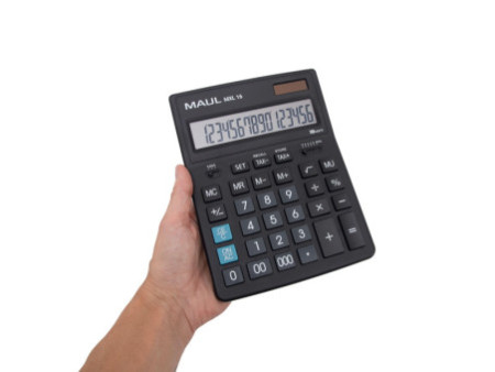 MAUL Calculatrice de bureau MXL 16, 16 chiffres, noir