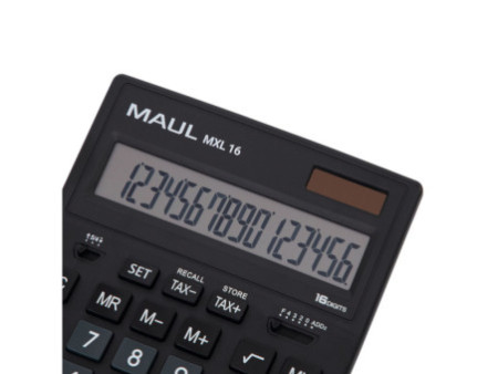 MAUL Calculatrice de bureau MXL 16, 16 chiffres, noir