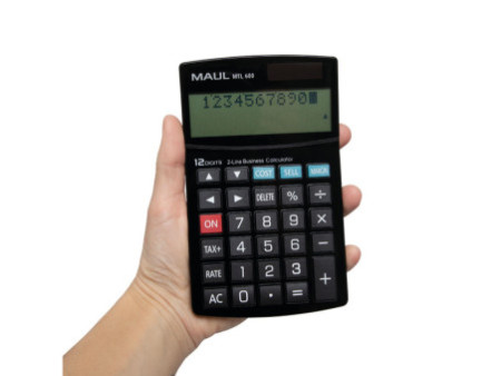 MAUL Calculatrice de bureau MTL 16, 12 chiffres, noir