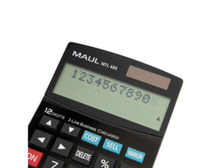 MAUL Calculatrice de bureau MTL 16, 12 chiffres, noir
