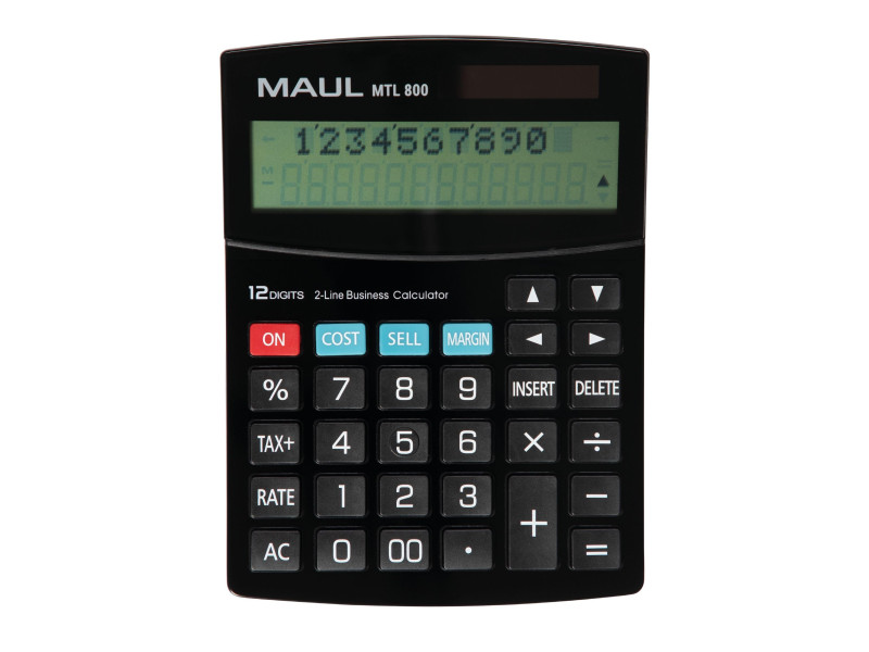 MAUL Calculatrice de bureau MTL 800, 12 chiffres, noir