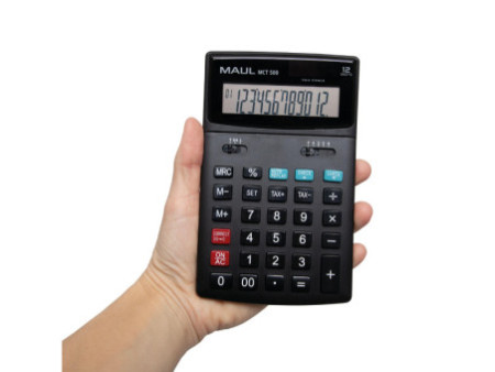 MAUL Calculatrice de bureau MCT 500, 12 chiffres, noir