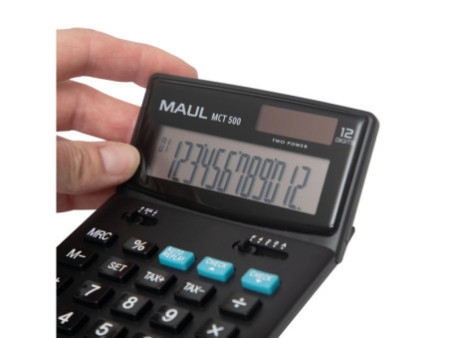 MAUL Calculatrice de bureau MCT 500, 12 chiffres, noir
