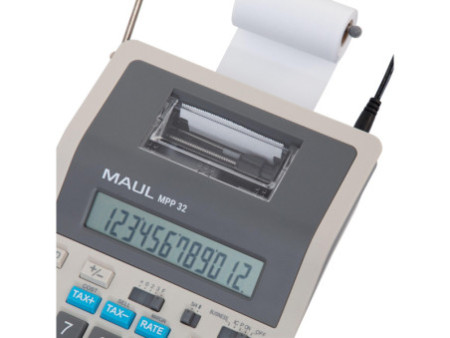 MAUL Calculatrice de bureau-imprimante printing MPP 32, gris