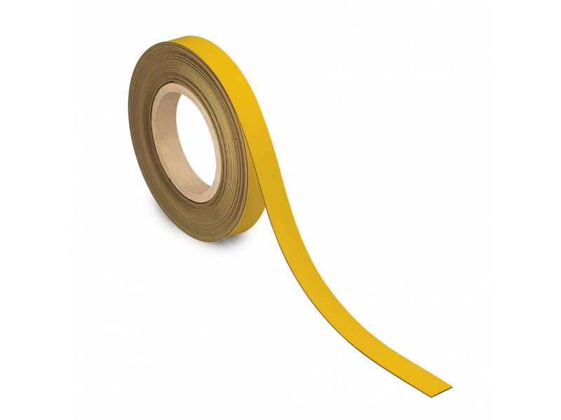 MAUL Ruban magnétique, 20 mm x 10 m, épaisseur: 1 mm, jaune