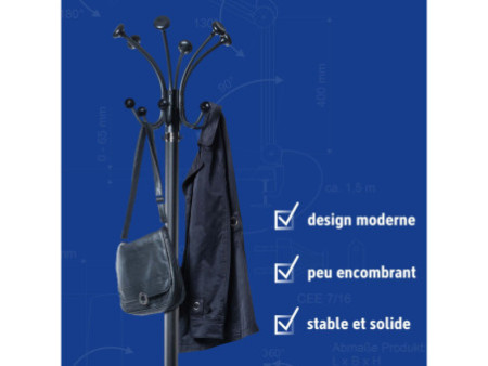 MAUL Portemanteau MAULnubis, hauteur: 1.760 mm, noir