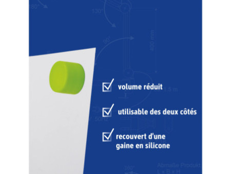 MAUL Aimant en forme de pastille, silicone, 12 mm