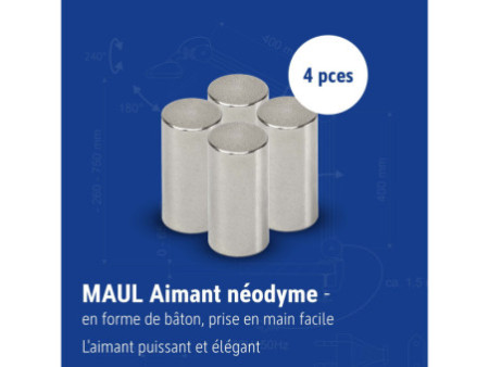 MAUL Aimant néodyme, bâton prise aisée, 10 mm