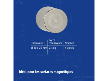 MAUL Aimant néodyme, bâton prise aisée, 10 mm