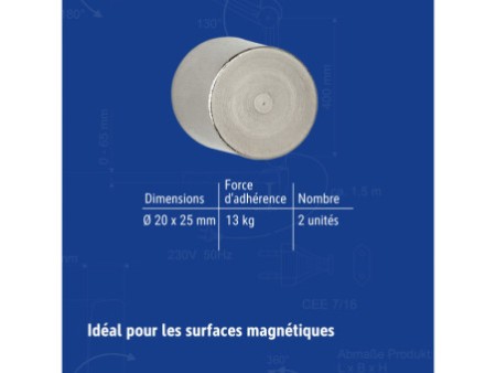 MAUL Aimant néodyme, bâton prise aisée, 20 mm