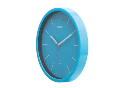 MAUL Horloge murale MAULjumb, diamètre: 305 mm, bleu
