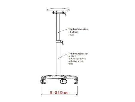 MAUL Tablette de projection MAULpro, anthracite