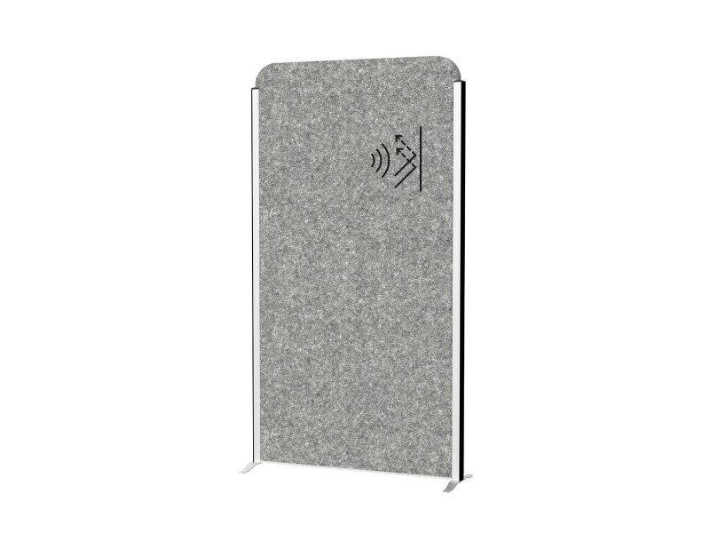 MAUL Système de cloison MAULcocoon, 1.000 x 1.800 mm, argent