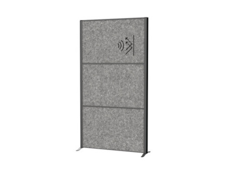 MAUL Système de cloison MAULconnecto, 3x acoustique gris