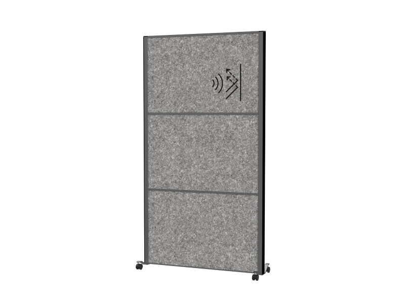 MAUL Système de cloison MAULconnecto, 3x acoustique gris